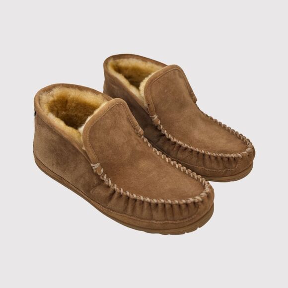 LL Bean Mens Shoes Brown Wicked Good Boot Moc Slipper Shearling Suede US 11 M - Picture 2 of 10